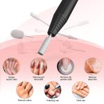 MelodySusie Electric Nail Drill Machine 11 in 1 Kit, Portable Electric Nail File Efile Set for Acrylic Gel Nails, Manicure Pedicure Tool with Nail Drill Bits Sanding Bands Dust Brush, Gold - Image 6